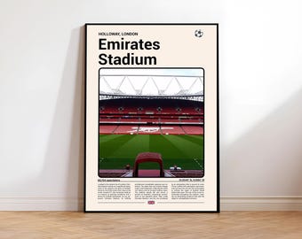 Emirates Stadium Print, Football Print, Home Decor picture, Office Wall Gift, Digital Download