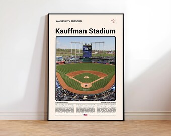 Kauffman Stadium Print, Kansas City Royals Poster, Royals Baseball Wall Art, MLB Stadium Photo, KC Sports Gifts