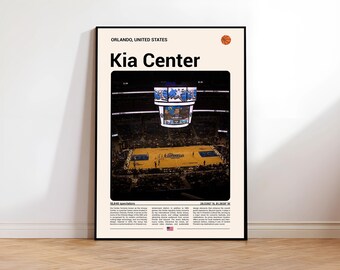 Kia Center Orlnado Print | Basketball Mid-Century Modern Poster(Digital Download)