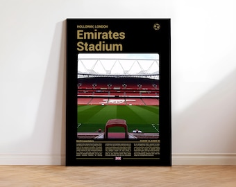 Emirates Stadium Poster, Football Print, Home Decor picture, Office Wall Gift, Digital Download
