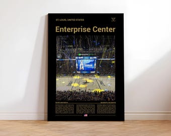 Enterprise Center St. Louis Print | Hockey Mid-Century Modern Wall Art Poster(Digital Download)