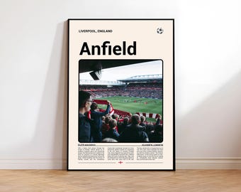 Anfield, Football Print, Home Decor picture, Office Wall Gift, Digital Download