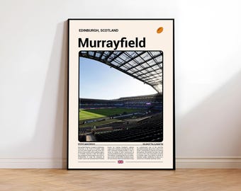 Murrayfield Edinburgh Print | Scotland Rugby Modern Wall Art Poster(Digital Download)
