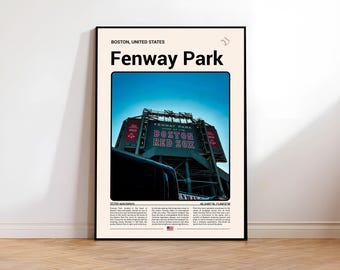 Fenway Park Print | Baseball Wall Art | Chief Fan Stadium Photo |  Sports Gifts | Digital Download