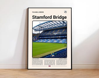 Stamford Bridge Fulham Print | Football Modern Poster(Digital Download)