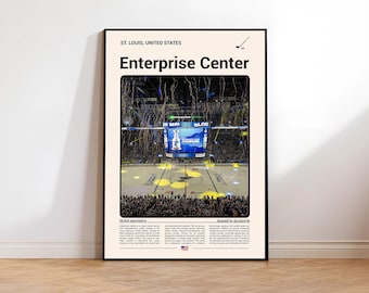 Enterprise Center St. Louis Print | United States Hockey wall Art Poster(Digital Download)