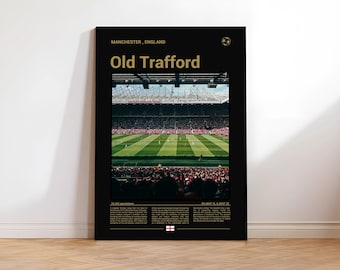 Old Trafford Poster, Football Print, Home Decor picture, Office Hanging Design, Digital Download