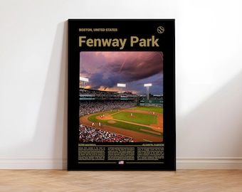 Fenway Park Poster | Boston Stadium | Baseball Wall Art | Chief Fan Sports Gift(Digital Download)