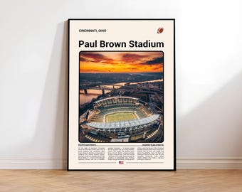 Paul Brown Ohio Print | Cincinnati  Mid Century Modern Football Art (Digital Download)