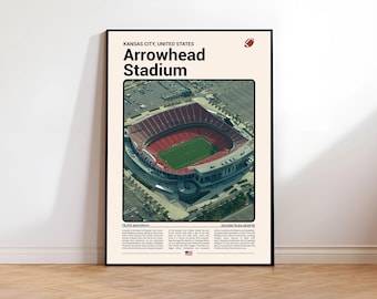 Arrowhead Stadium Kansas City Chiefs fotbollstryck (digital nedladdning)