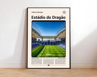 Estadio do Dragao, Football Print, Home Decor picture, Office Wall Gift, Digital Download