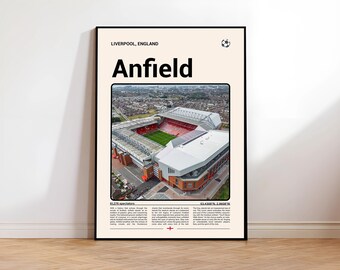 Anfield Stadium Print, Football Print, Home Decor picture, Office Wall Gift, Digital Download