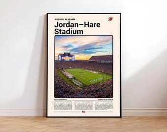 Jordan-Hare Stadium Print, Auburn Tigers Football Art (Digital Download)