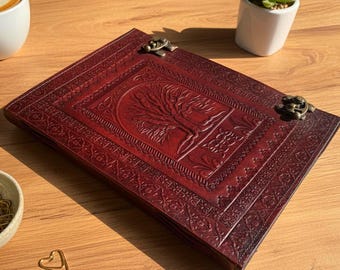 Libreta de piel extragrande, cuaderno personal para escribir, regalo de Navidad personalizado para él