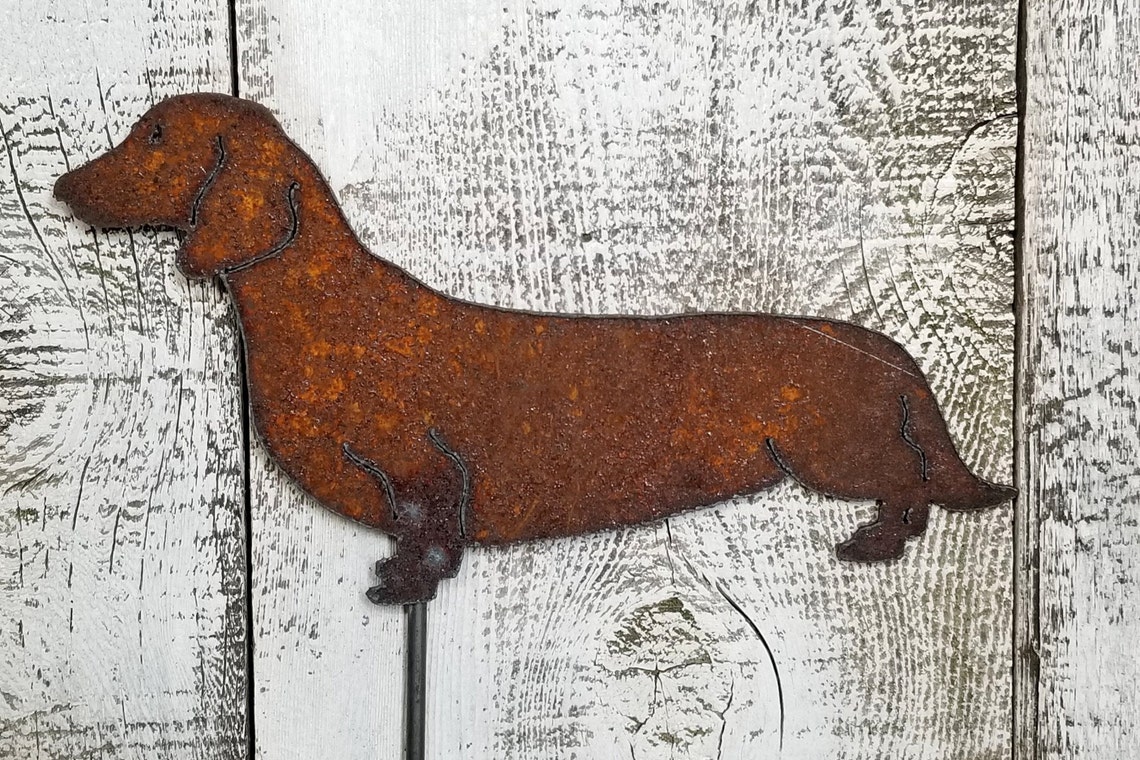 Dachshund Garden Stake Dachshund Metal Art Dog Lover Weiner Etsy