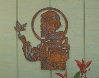 St. Franziskus Rostiger Metall Garten-Kunst-Papst