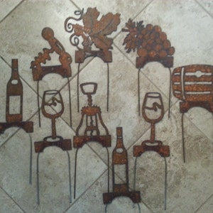 Wine Croquet Wickets, Wine Lover, Housewarming Gift, Croquet, Lawn Games, Yard Games, Garden Art, Metal Yard Art, Outdoor Games, Gifts
