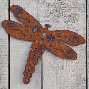 Dragonfly Garden Stake - Metal Art - Plasma cut by hand - Garden Decor - Metal Garden Stake - Outdoor Garden Stake