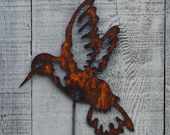 Hummingbird Garden Stake, Garden Decor, Metal art