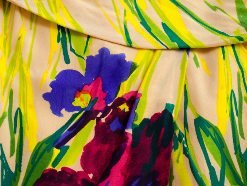 Blumarine Abstracted Floral Print Silk Mini Skirt image 8