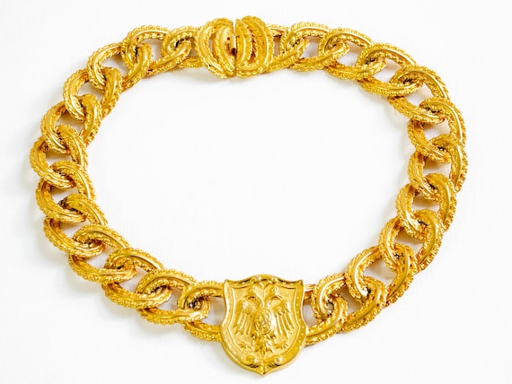 Catherine Prevost Chunky Gold Chain Choker Neckla… - image 1