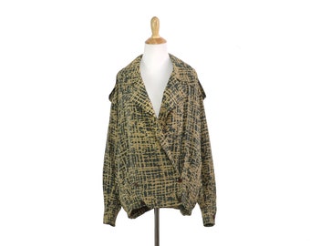 Linda Allard for Ellen Tracy Printed Silk Slouchy Moto Jacket