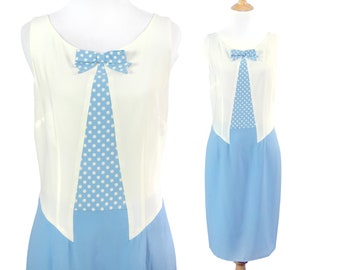 Moschino Couture! Pastel Blue Tuxedo Dress with Bow Tie