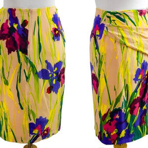 Blumarine Abstracted Floral Print Silk Mini Skirt image 2