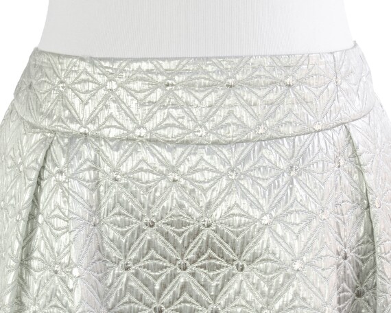 Moschino Metallic Silk and Wool Brocade Mini Skirt - image 6