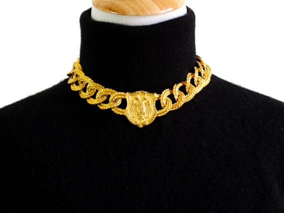 Catherine Prevost Chunky Gold Chain Choker Neckla… - image 3