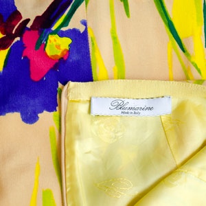 Blumarine Abstracted Floral Print Silk Mini Skirt image 7