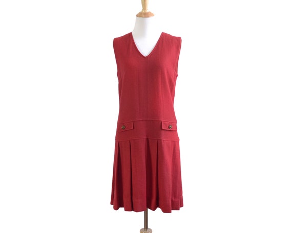 60s Bobbie Brooks Mod Mini Red Tennis Dress