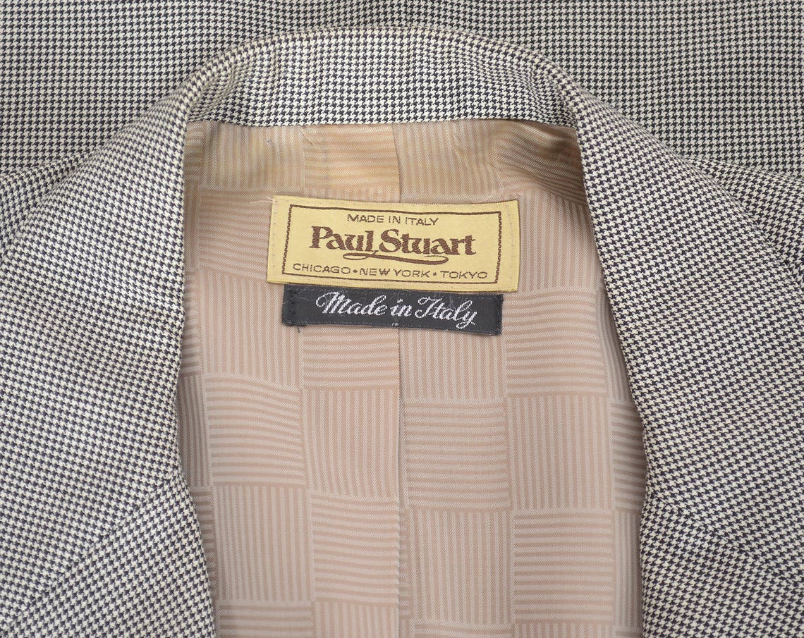 Paul Stuart Houndstooth Blazer - Etsy