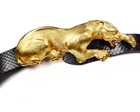 Christopher Ross Crouching Panther Belt Buckle