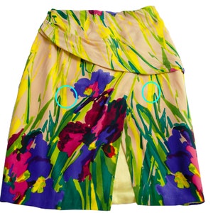 Blumarine Abstracted Floral Print Silk Mini Skirt image 3