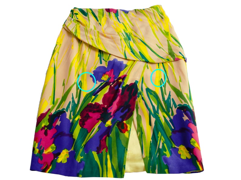 Blumarine Abstracted Floral Print Silk Mini Skirt image 3