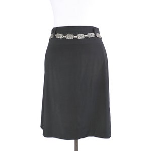 Jil Sander Minimalist A-Line Silk Blend Mini Skirt in Navy