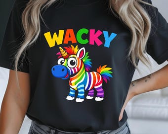 Wacky Rainbow Unicorn Zebra PNG | Digital Download | Mismatch Day Outfit | Kids School Event File