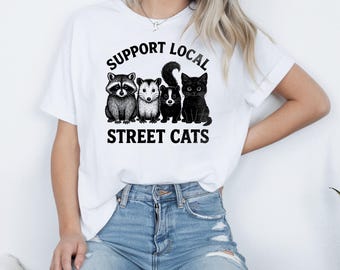 Support Local Street Cats PNG: Funny Raccoon, Skunk & Possum (Digital Download)