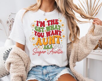Sugar Auntie Svg Png | Trendy Aunt Design (Digital Download)