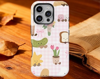 Cute Jellycat Inspired Phone Case, Plush Bunny Phone Cover, Whimsical Fall Phone Accessory, iPhone 17 16 15 14 13 12 11 Pro Max, Samsung S25