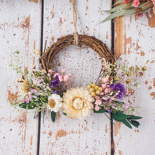 Boho Eucalyptus daisy Door Wreath Farmhouse Wall Hanging Decor Wedding Wreath