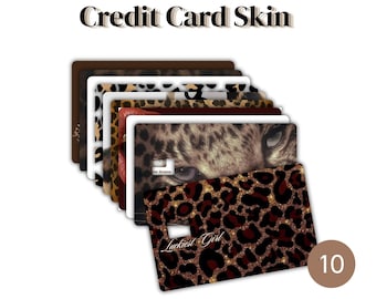 Diseño para tarjeta de crédito, pegatina de guepardo para tarjeta de débito, funda para tarjeta con estampado animal estético, funda para tarjeta de crédito DIY, funda para tarjeta de débito con archivo de corte Cricut