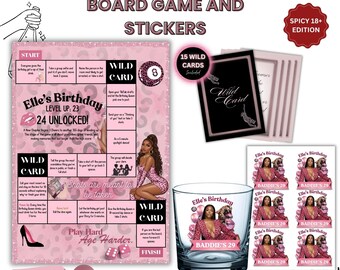 Cheetah Birthday Board Game | Pink Cheetah Girls Night Printable Board Game | Wild Cards Included | Party Favor | Styrofoam Cup Sticker Game