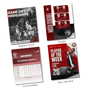Sports Social Media Templates, Sports Canva Template, Editable Baseball Game Day & Player Spotlights Canva Templates,  Instant Download