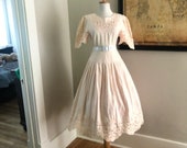 Women 39 s Cotton Tea Dress Petal Pink Eyelet Cotton Shirtdress Women Vintage Womens Short Sleeve Sun Dress Womens Pink Tea Dress