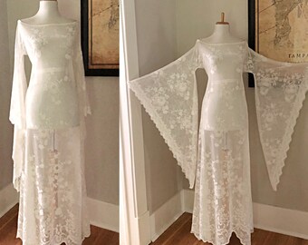 crochet style wedding dress