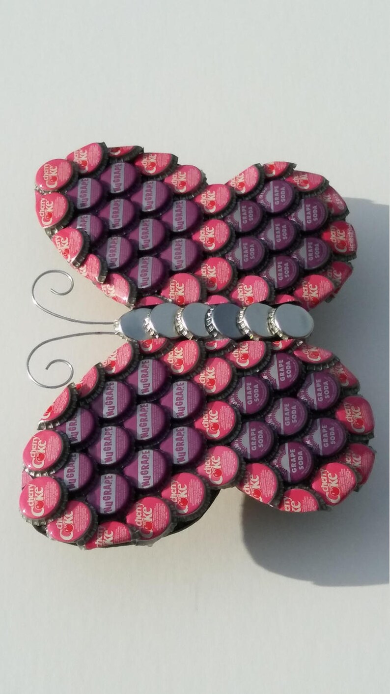 Bottle Cap Butterfly Bottlecap Art Etsy