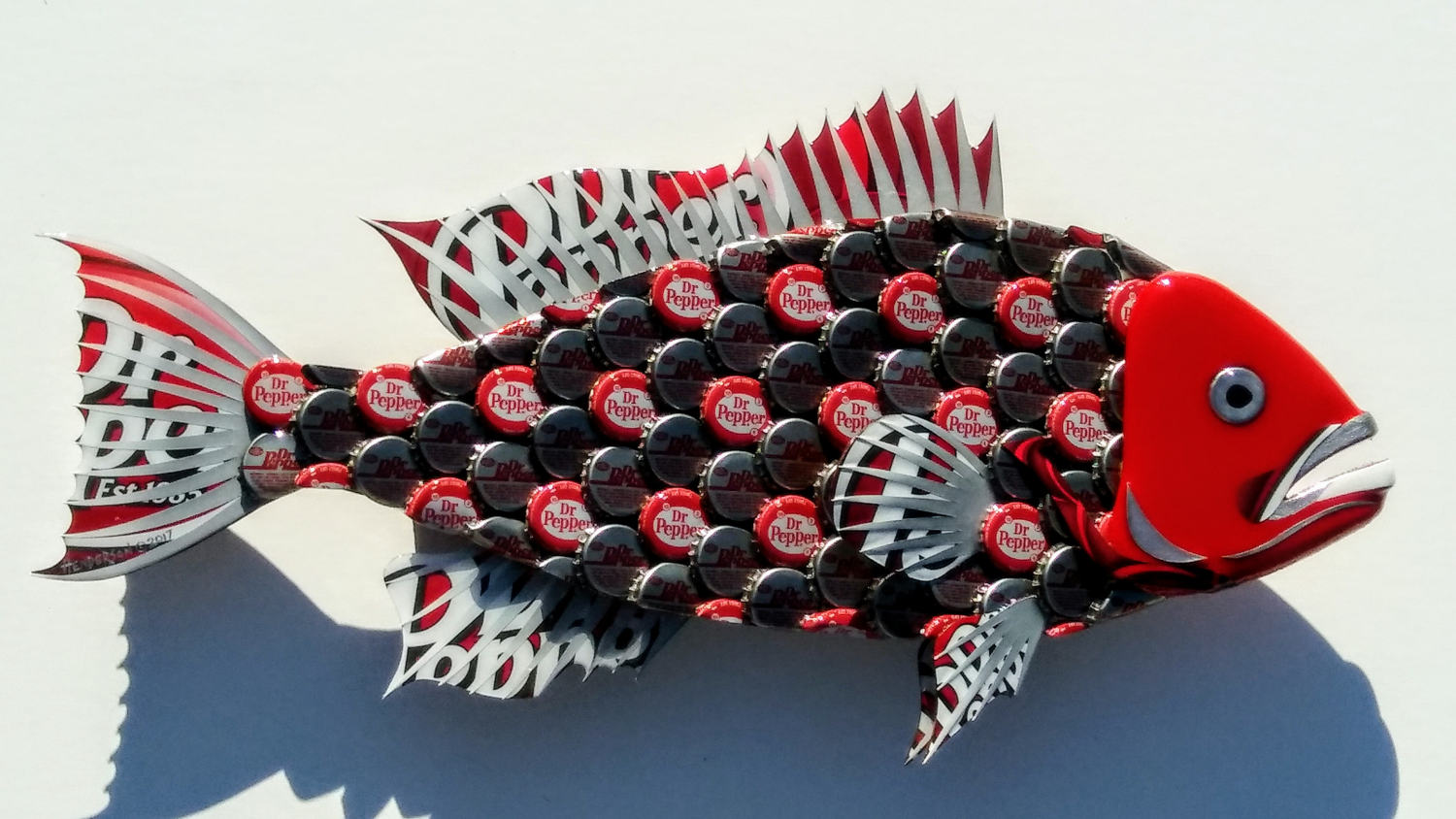 Bottle Cap Fish Dr Pepper Bottlecap Grouper Etsy