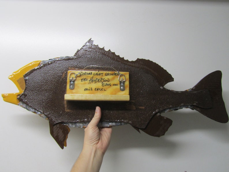 Metal Bottle Cap Fish Wall Art Corona Bottlecap Grouper Etsy